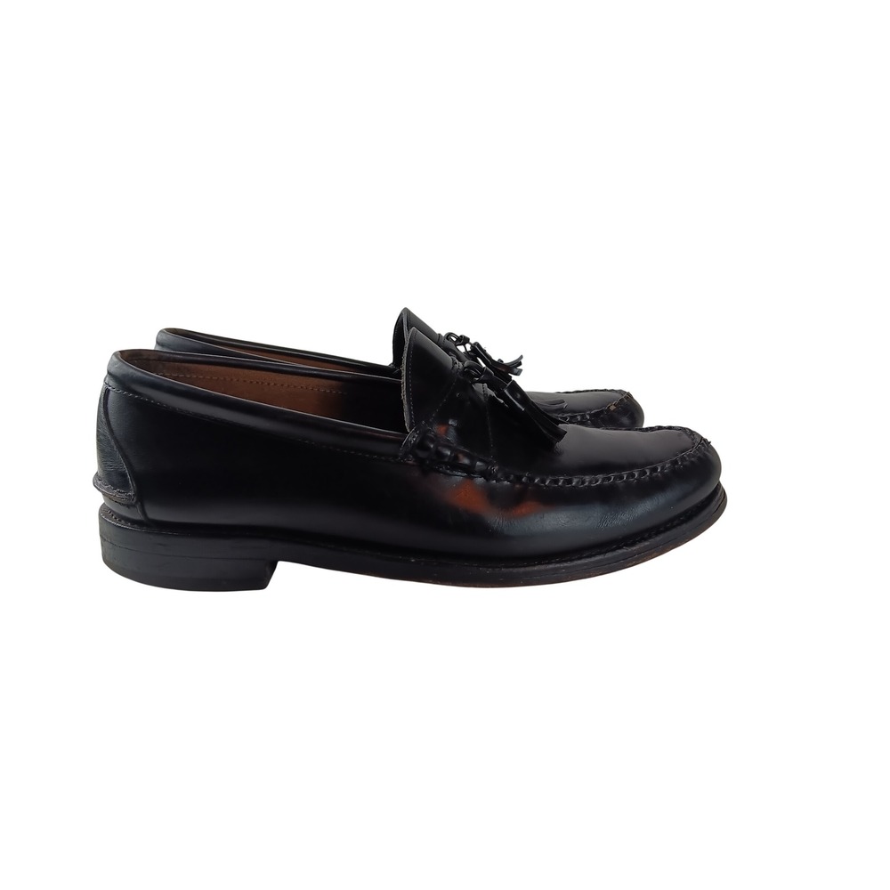 Johnston Murphy Men's Black Leather Tassel Loafers Slip On Dress Shoes Size 10